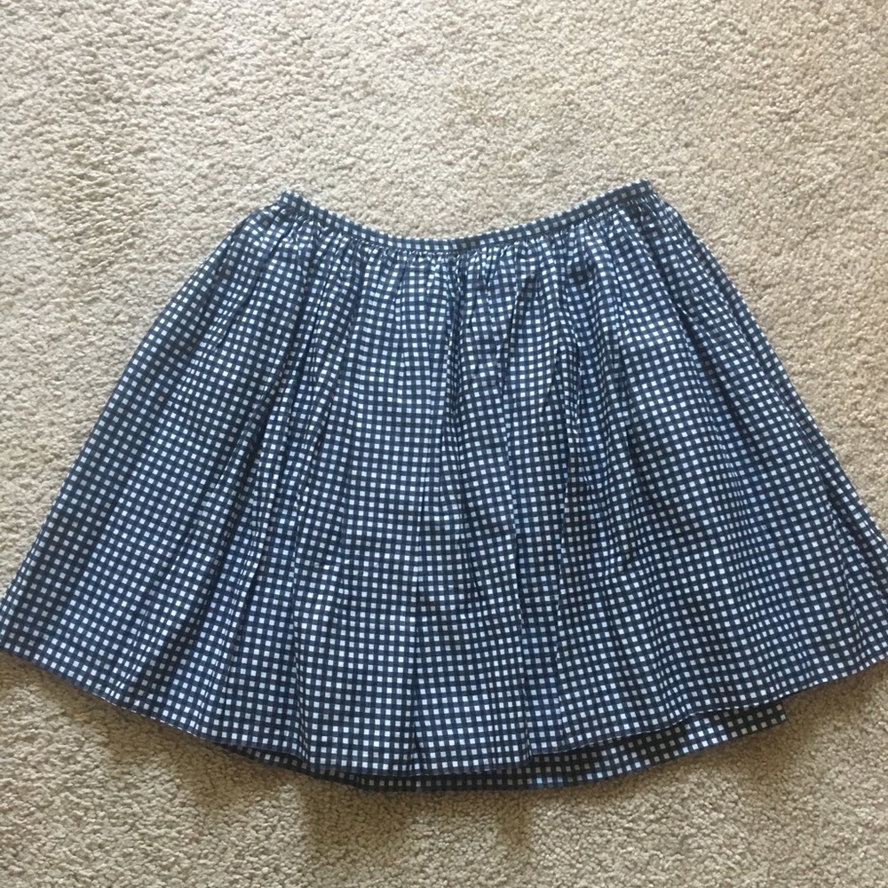 Madewell gingham skirt size 0